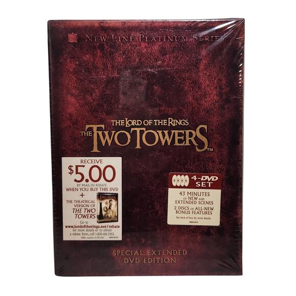 The Lord Of The Rings The Two Towers Special Extended DVD Edition Brand New - Picture 1 of 6